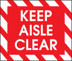 Keep Aisle Clear Clip Art